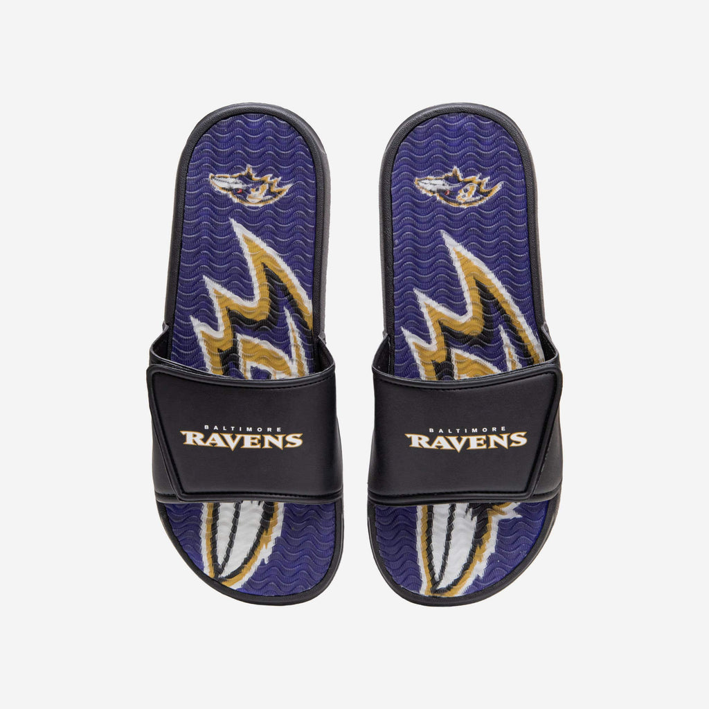 Baltimore Ravens Wordmark Gel Slide FOCO S - FOCO.com
