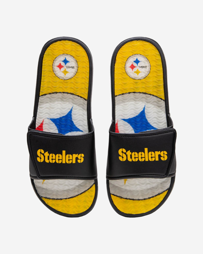 Pittsburgh Steelers Wordmark Gel Slide FOCO S - FOCO.com