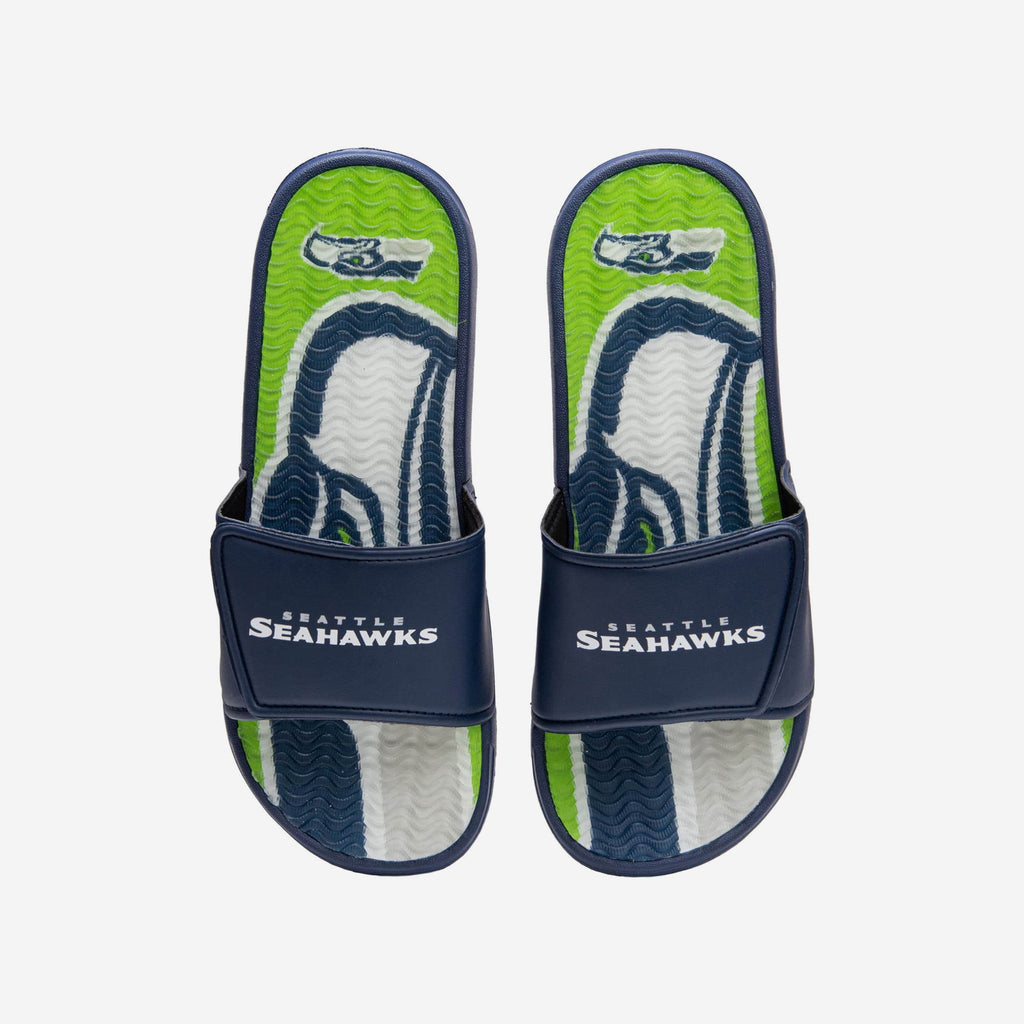 Seattle Seahawks Wordmark Gel Slide FOCO S - FOCO.com