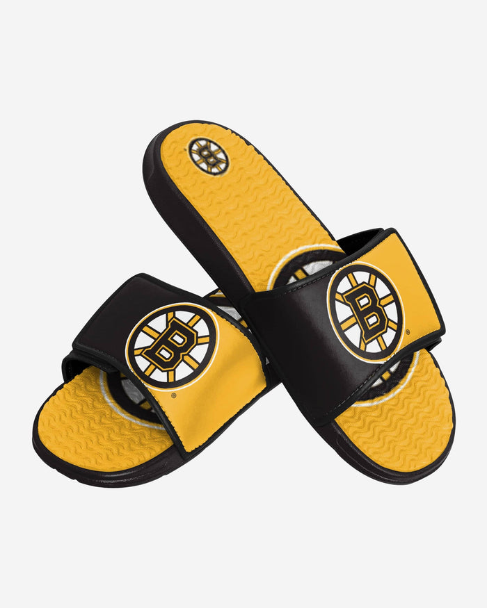 Boston Bruins Colorblock Big Logo Gel Slide FOCO - FOCO.com