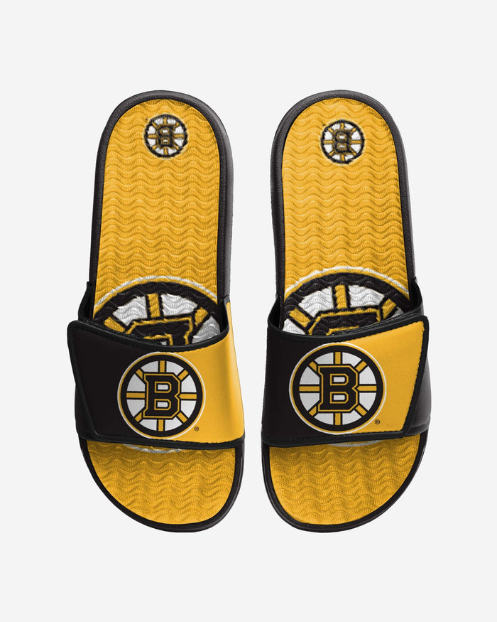 Boston Bruins Colorblock Big Logo Gel Slide FOCO S - FOCO.com