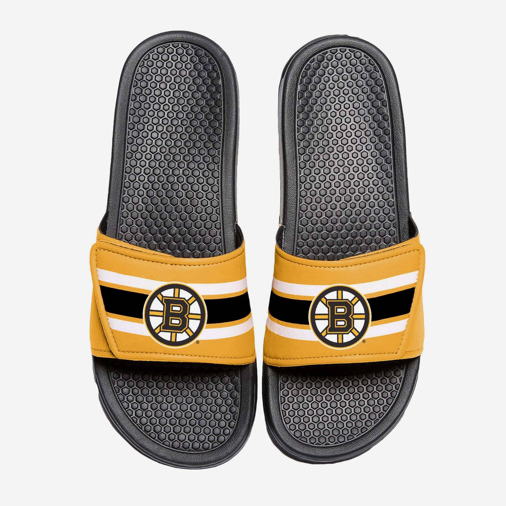 Boston Bruins Stripe Legacy Sport Slide FOCO S - FOCO.com