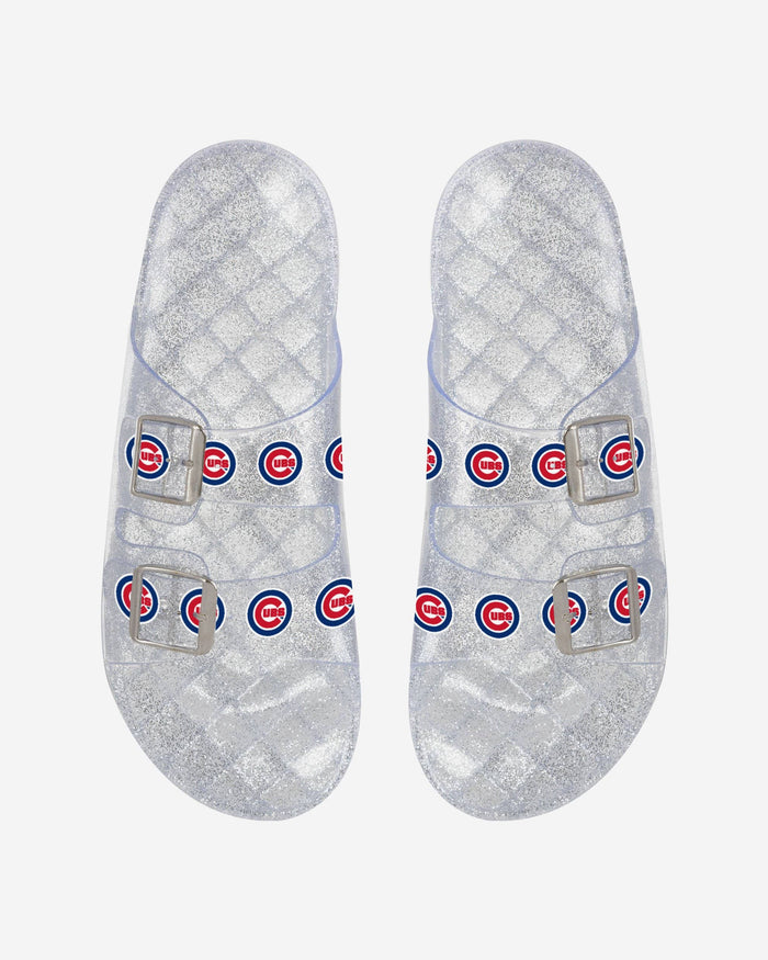 Chicago Cubs Womens Glitter Double Buckle Sandal FOCO S - FOCO.com