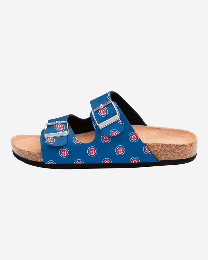 Chicago Cubs Womens Team Logo Double Buckle Sandal FOCO - FOCO.com