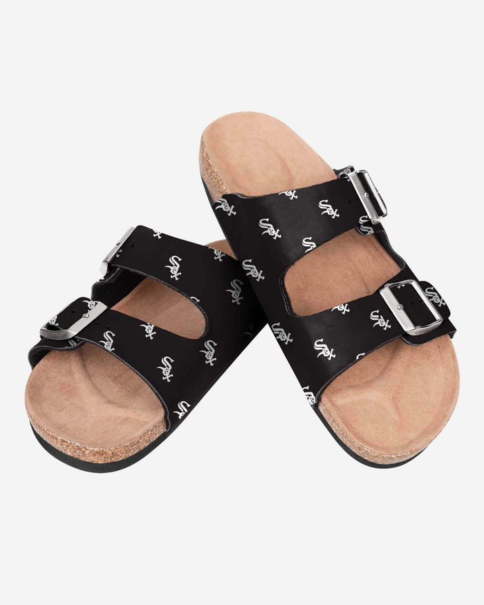 Chicago White Sox Womens Team Logo Double Buckle Sandal FOCO - FOCO.com