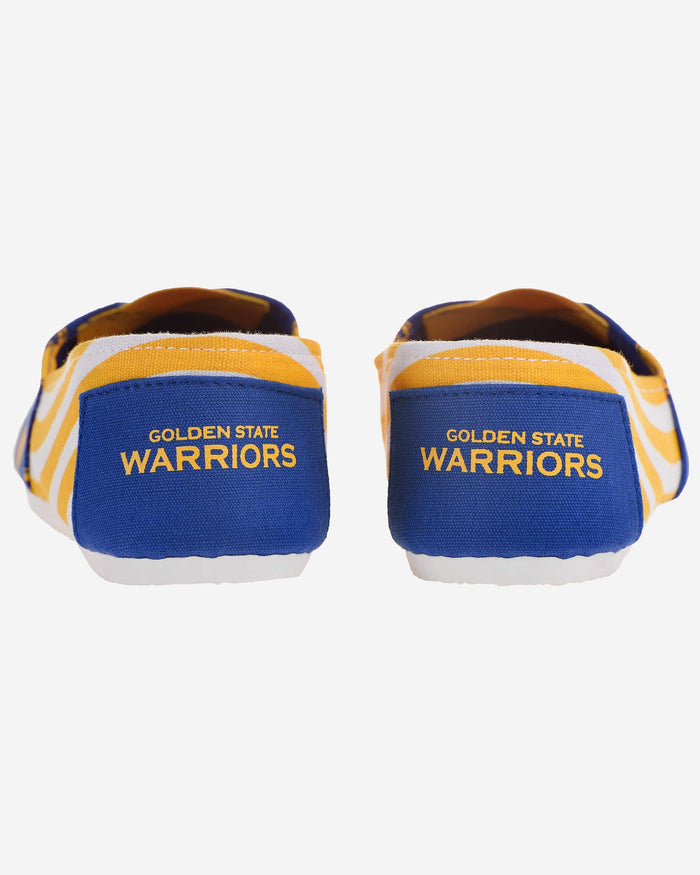 Golden State Warriors Womens Stripe Canvas Shoe FOCO - FOCO.com