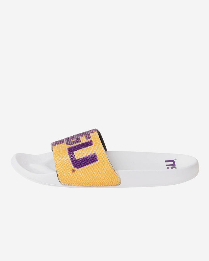 LSU Tigers Womens Big Logo Shimmer Slide FOCO - FOCO.com