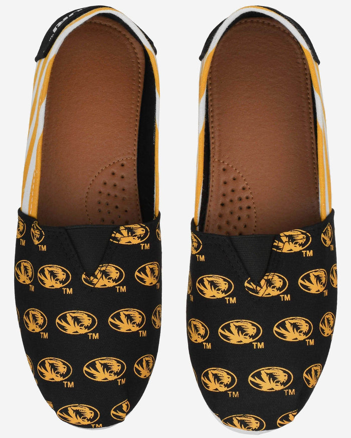 Missouri Tigers Womens Stripe Canvas Shoe FOCO - FOCO.com