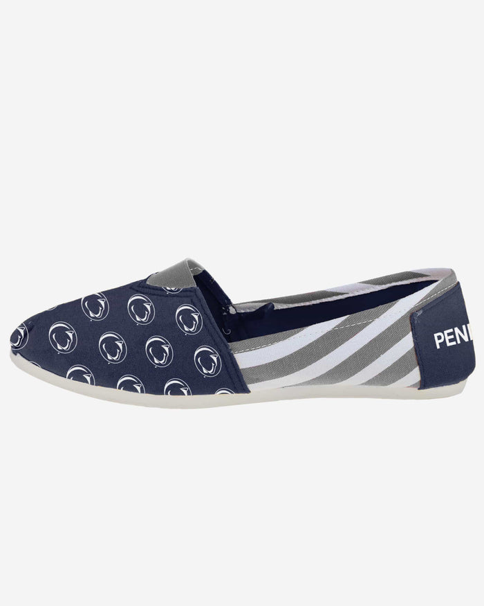 Penn State Nittany Lions Womens Stripe Canvas Shoe FOCO - FOCO.com