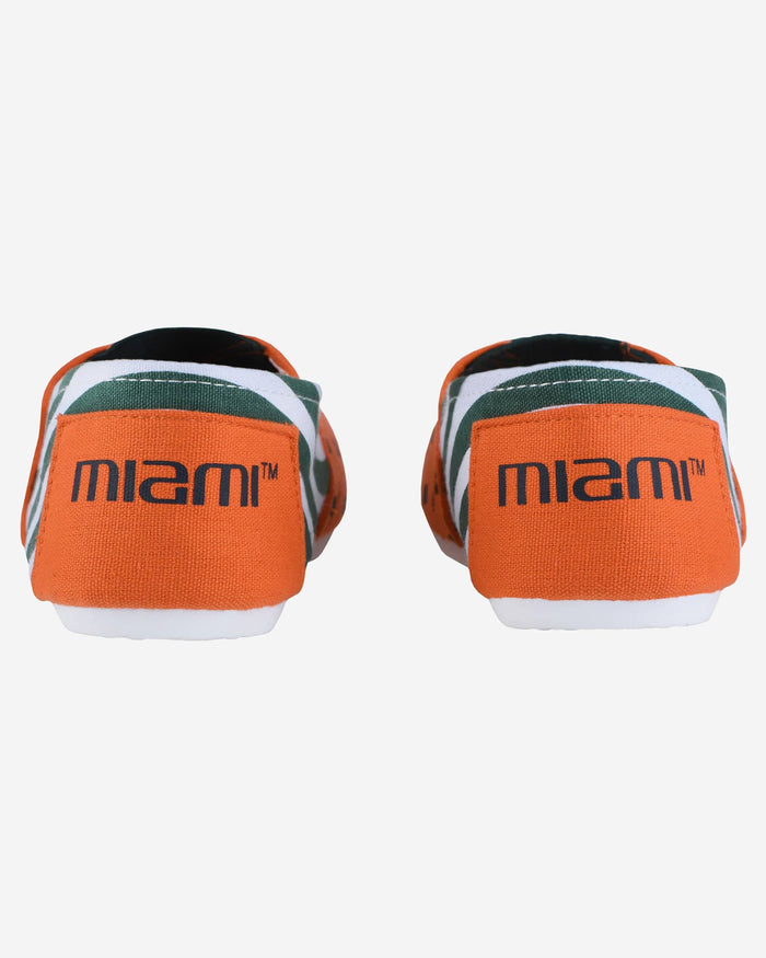 Miami Hurricanes Womens Stripe Canvas Shoe FOCO - FOCO.com