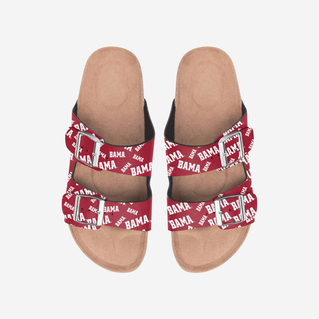 Alabama Crimson Tide Womens Mini Print Double Buckle Sandal FOCO S - FOCO.com