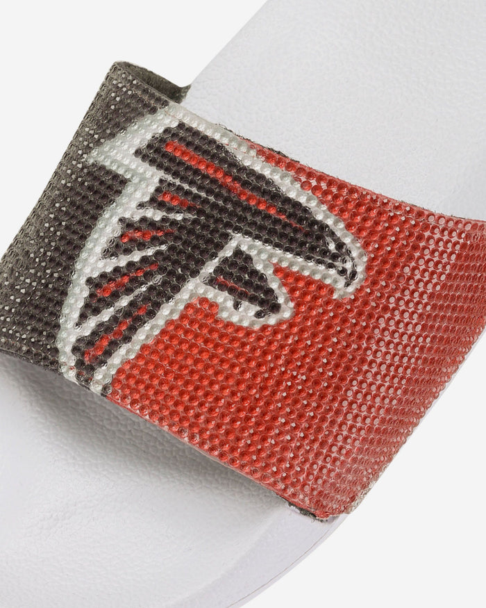 Atlanta Falcons Womens Big Logo Shimmer Slide FOCO - FOCO.com