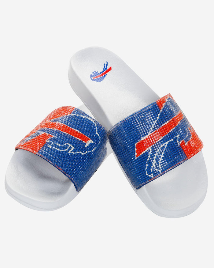 Buffalo Bills Womens Big Logo Shimmer Slide FOCO - FOCO.com