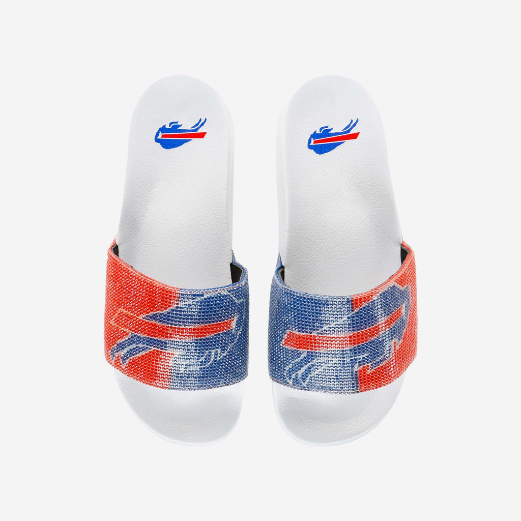 Buffalo Bills Womens Big Logo Shimmer Slide FOCO S - FOCO.com