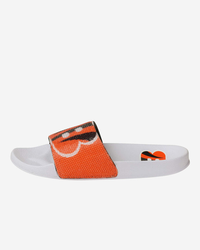 Cincinnati Bengals Womens Big Logo Shimmer Slide FOCO - FOCO.com