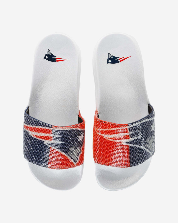 New England Patriots Womens Big Logo Shimmer Slide FOCO S - FOCO.com