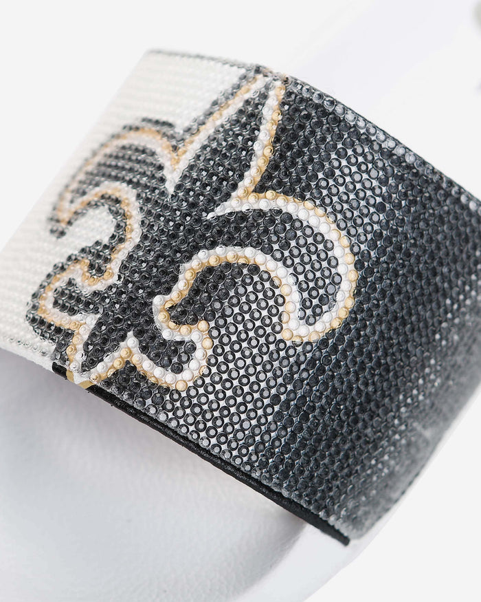 New Orleans Saints Womens Big Logo Shimmer Slide FOCO - FOCO.com