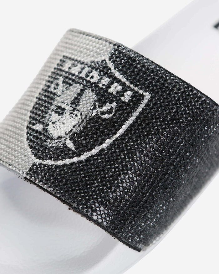 Las Vegas Raiders Womens Big Logo Shimmer Slide FOCO - FOCO.com