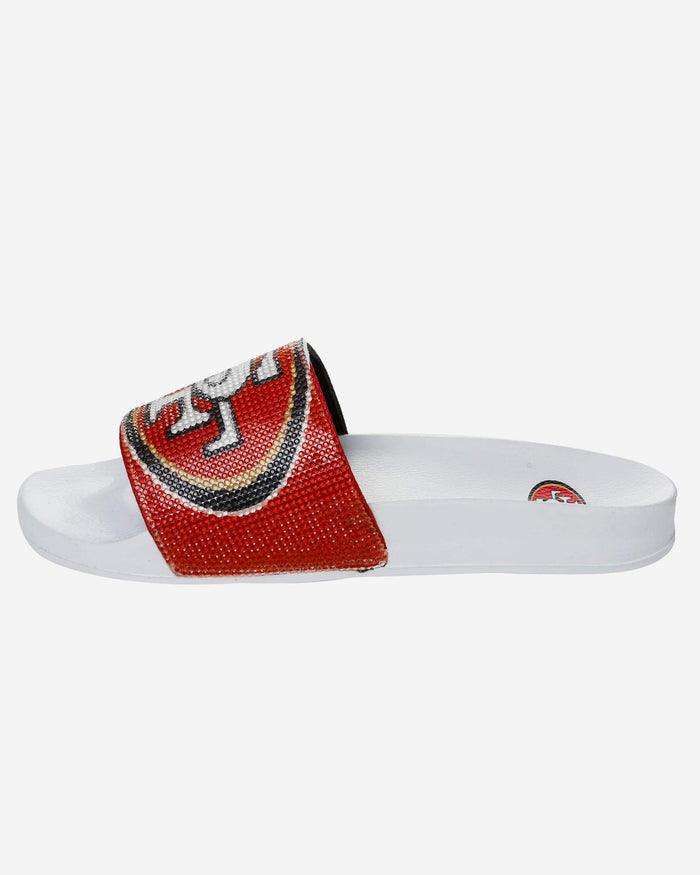 San Francisco 49ers Womens Big Logo Shimmer Slide FOCO - FOCO.com