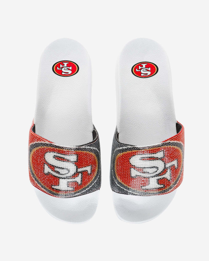 San Francisco 49ers Womens Big Logo Shimmer Slide FOCO S - FOCO.com