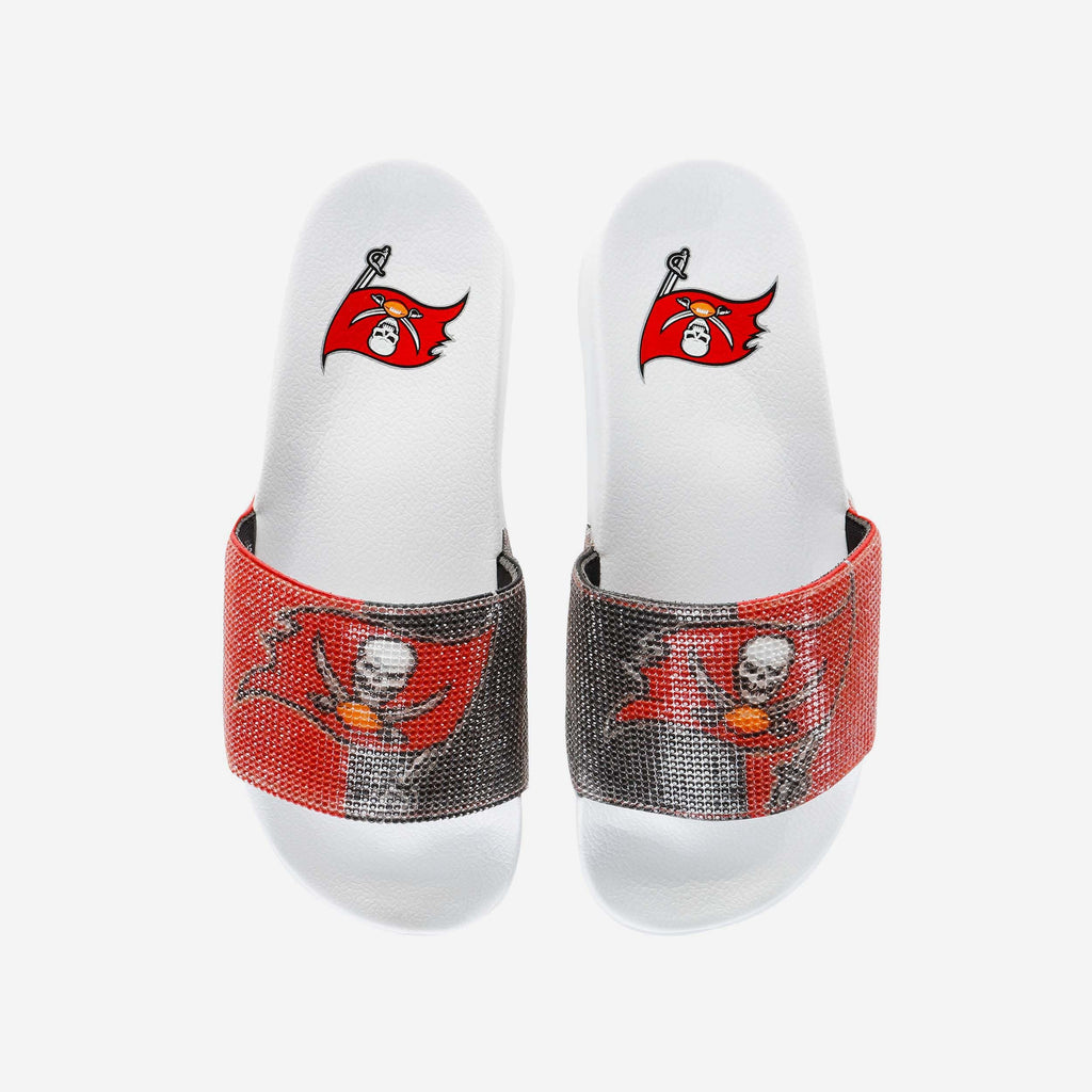 Tampa Bay Buccaneers Womens Big Logo Shimmer Slide FOCO S - FOCO.com