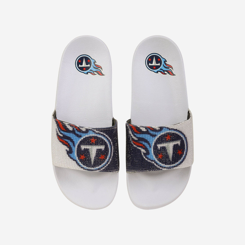 Tennessee Titans Womens Big Logo Shimmer Slide FOCO S - FOCO.com