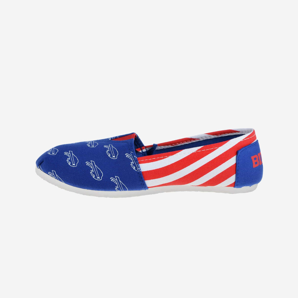 Buffalo Bills Womens Stripe Canvas Shoe FOCO - FOCO.com