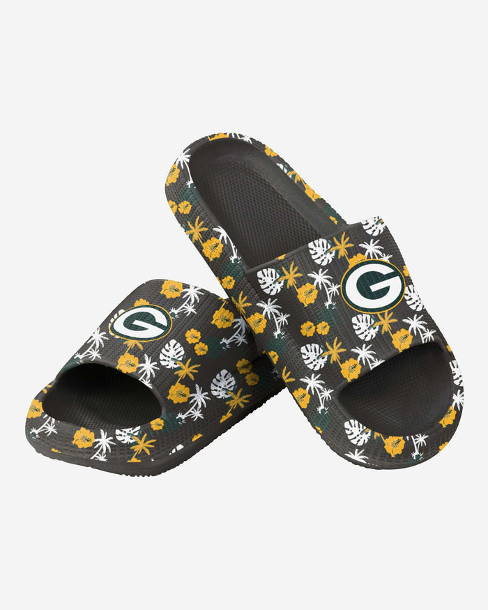 Green Bay Packers Womens Floral Pillow Slide FOCO - FOCO.com