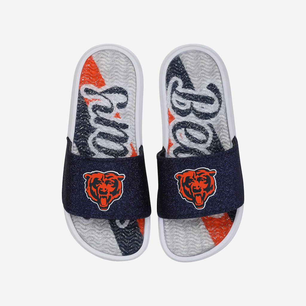 Chicago Bears Womens Glitter Gel Slide FOCO S - FOCO.com