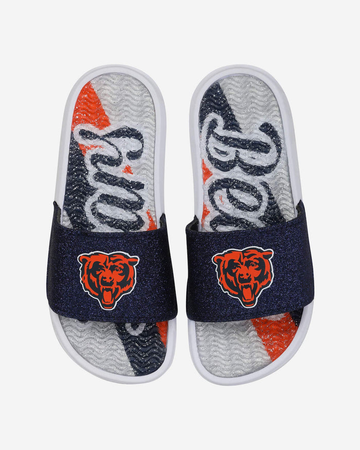 Chicago Bears Womens Glitter Gel Slide FOCO S - FOCO.com