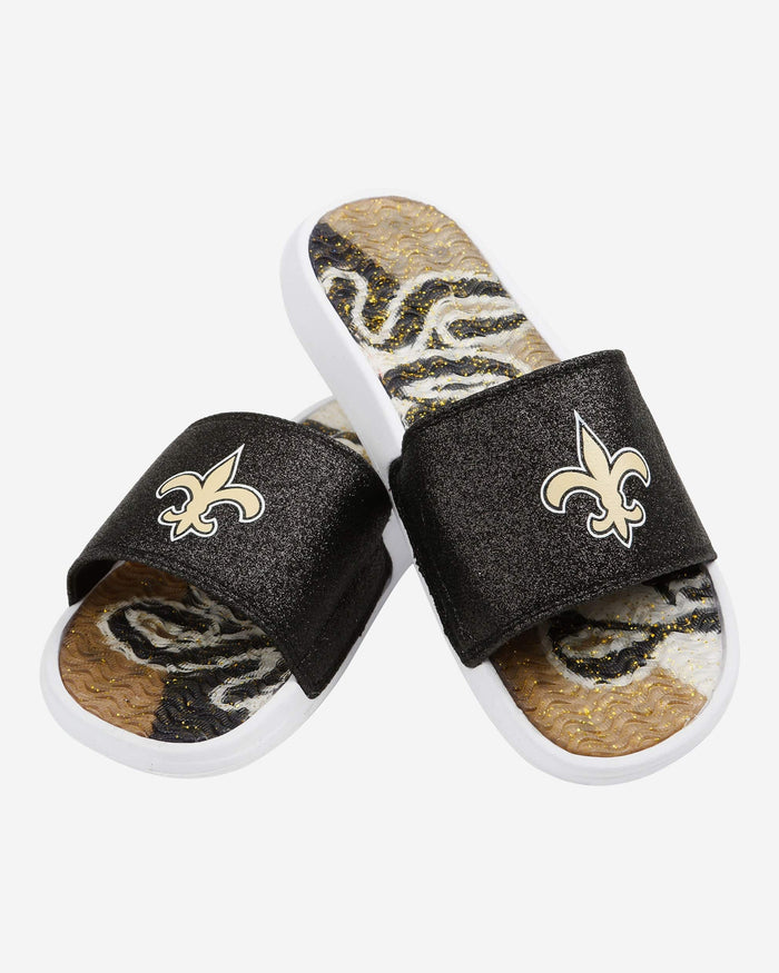 New Orleans Saints Womens Glitter Gel Slide FOCO - FOCO.com