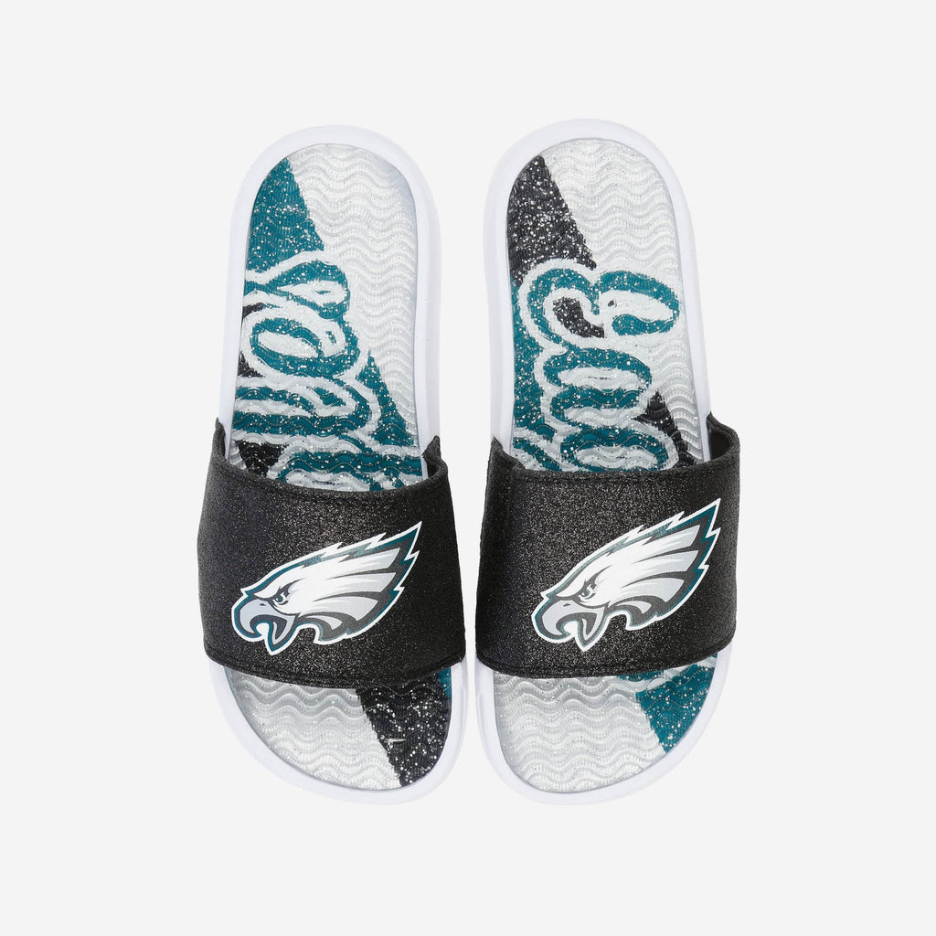 Philadelphia Eagles Womens Glitter Gel Slide FOCO S - FOCO.com