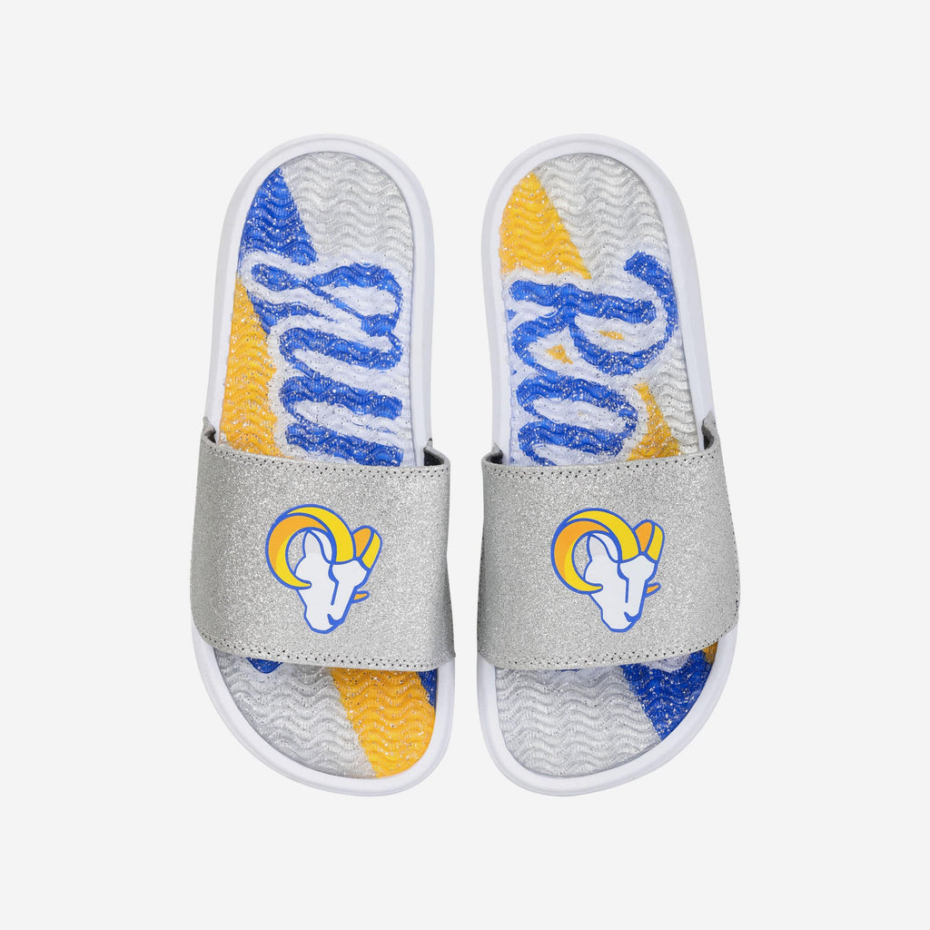 Los Angeles Rams Womens Glitter Gel Slide FOCO S - FOCO.com