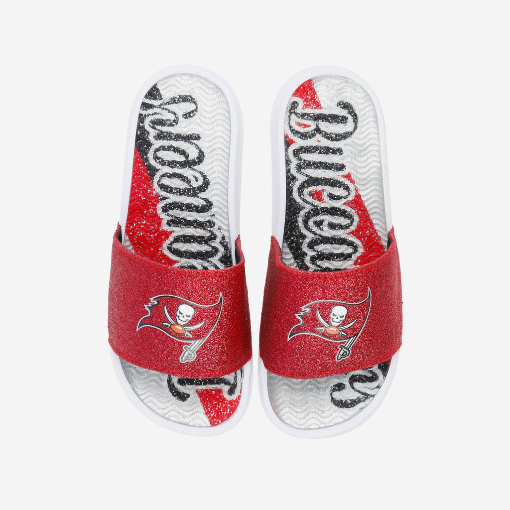 Tampa Bay Buccaneers Womens Glitter Gel Slide FOCO S - FOCO.com