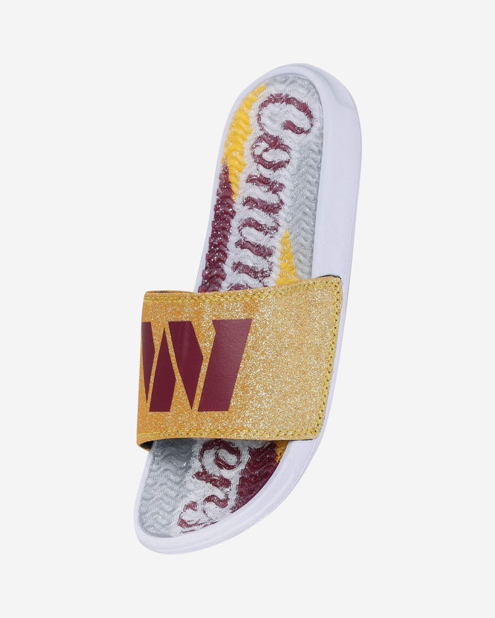 Washington Commanders Womens Glitter Gel Slide FOCO - FOCO.com