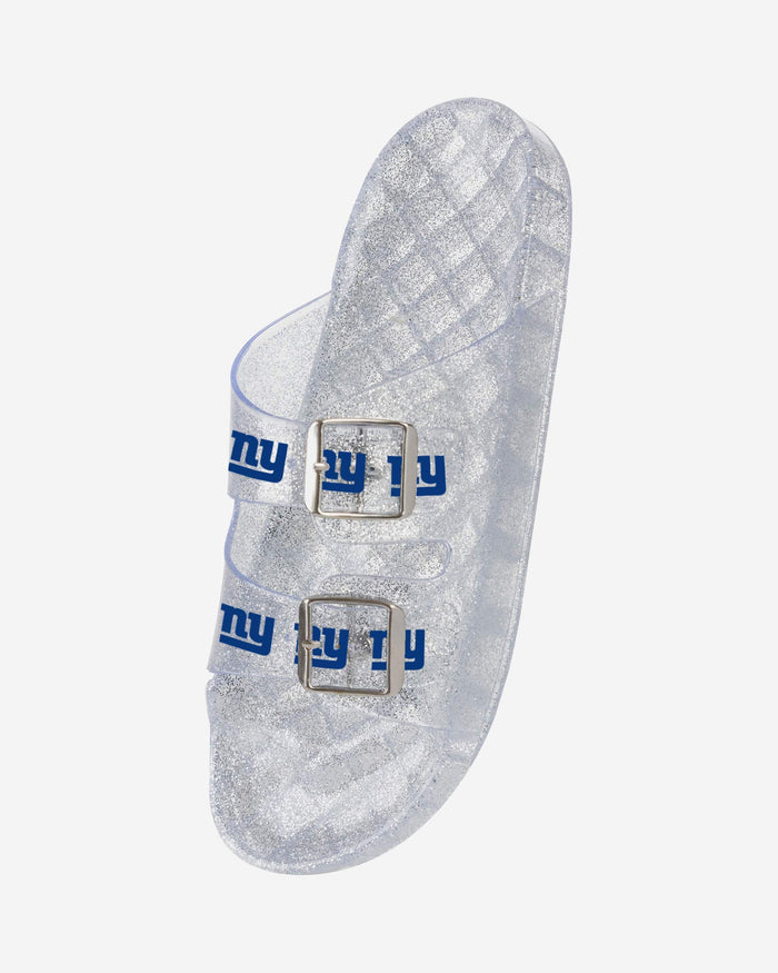 New York Giants Womens Glitter Double Buckle Sandal FOCO - FOCO.com