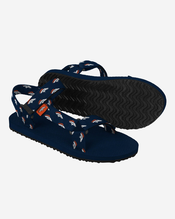 Denver Broncos Womens Repeat Logo Strap Sandal FOCO - FOCO.com