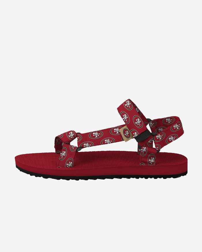 San Francisco 49ers Womens Repeat Logo Strap Sandal FOCO - FOCO.com