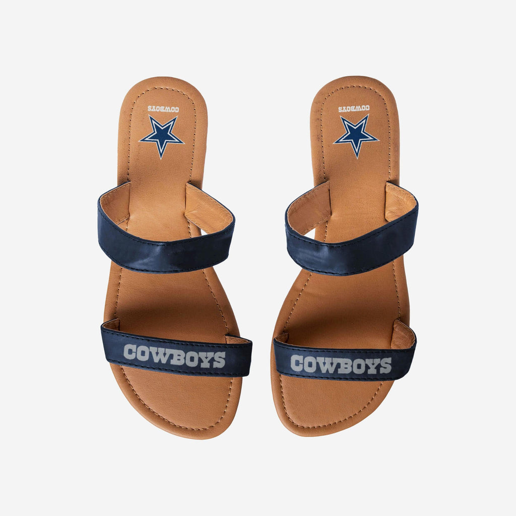 Dallas Cowboys Double Strap Slide Sandals FOCO - FOCO.com