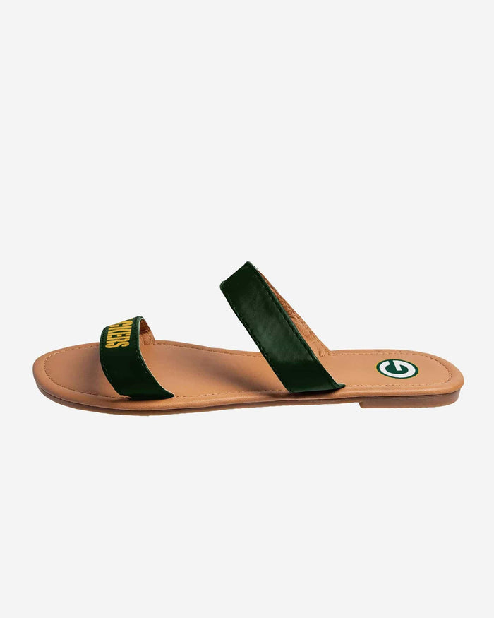 Green Bay Packers Double Strap Slide Sandals FOCO - FOCO.com