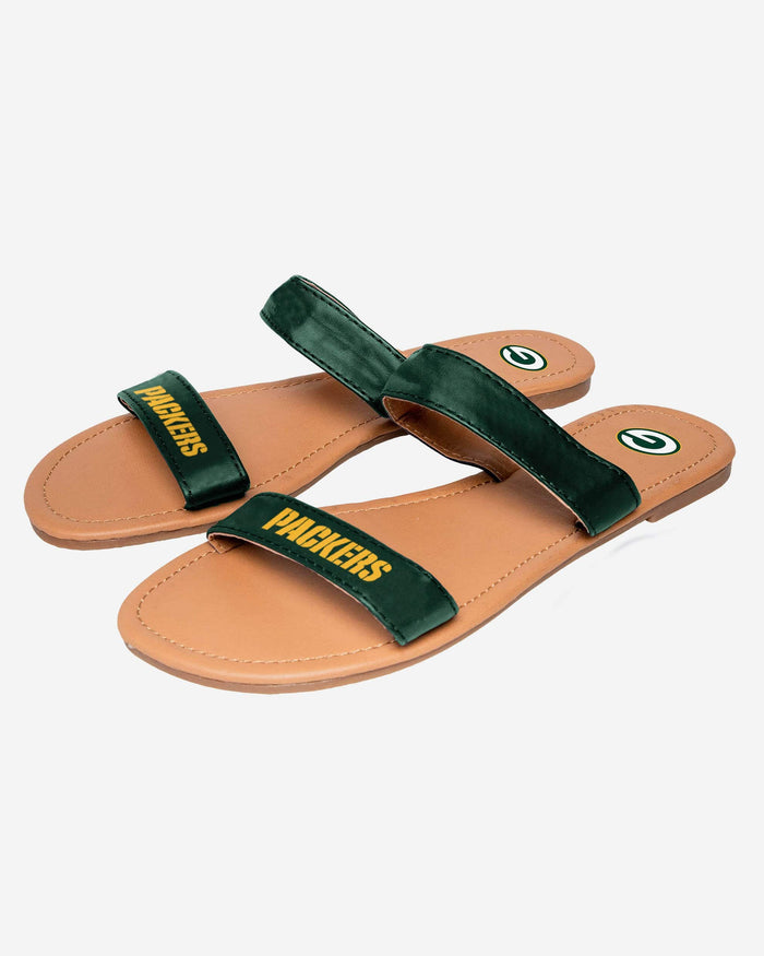 Green Bay Packers Double Strap Slide Sandals FOCO - FOCO.com