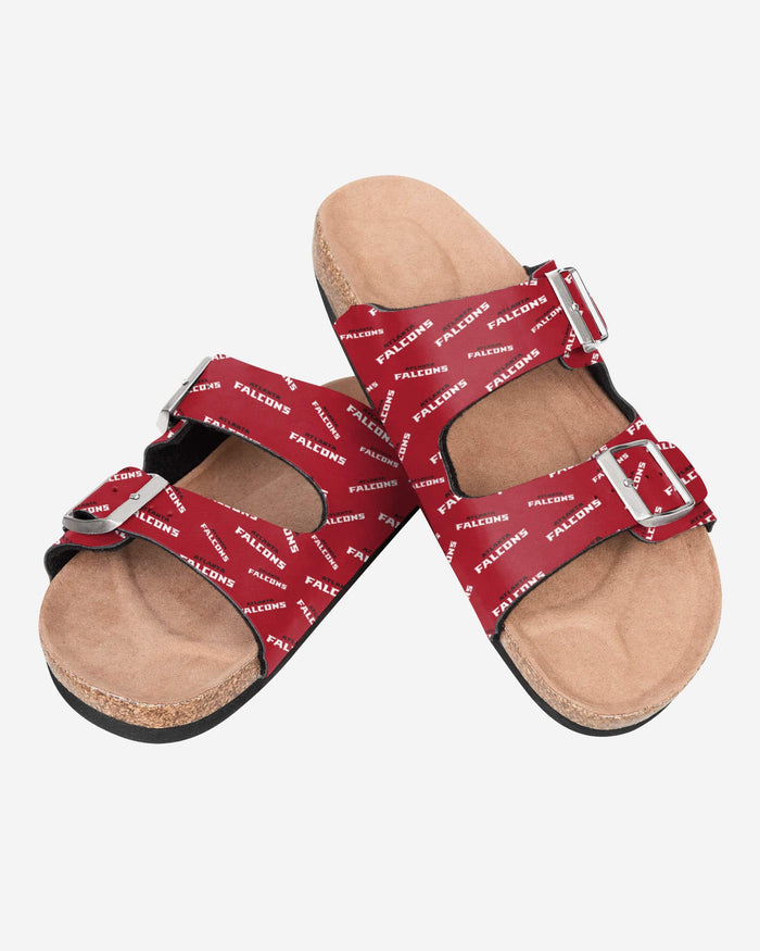 Atlanta Falcons Womens Mini Print Double Buckle Sandal FOCO - FOCO.com