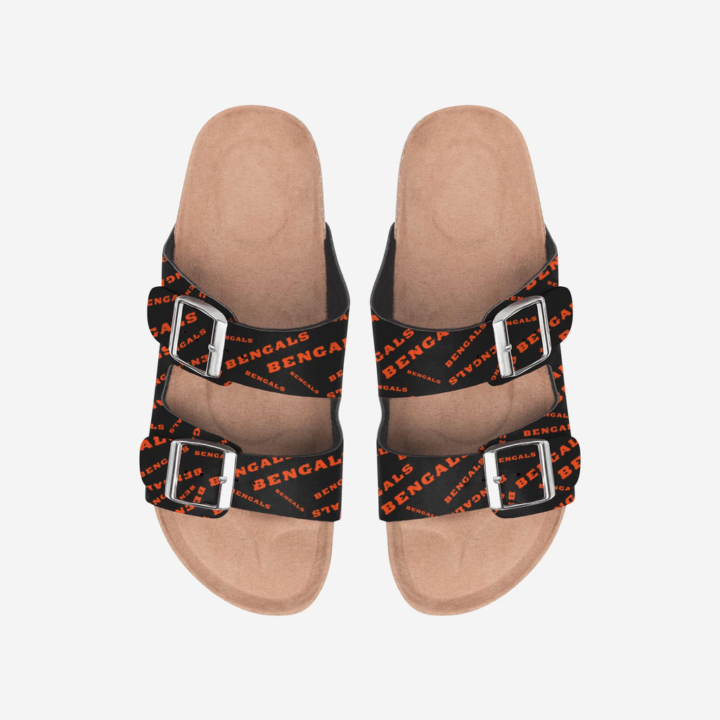 Cincinnati Bengals Womens Mini Print Double Buckle Sandal FOCO S - FOCO.com