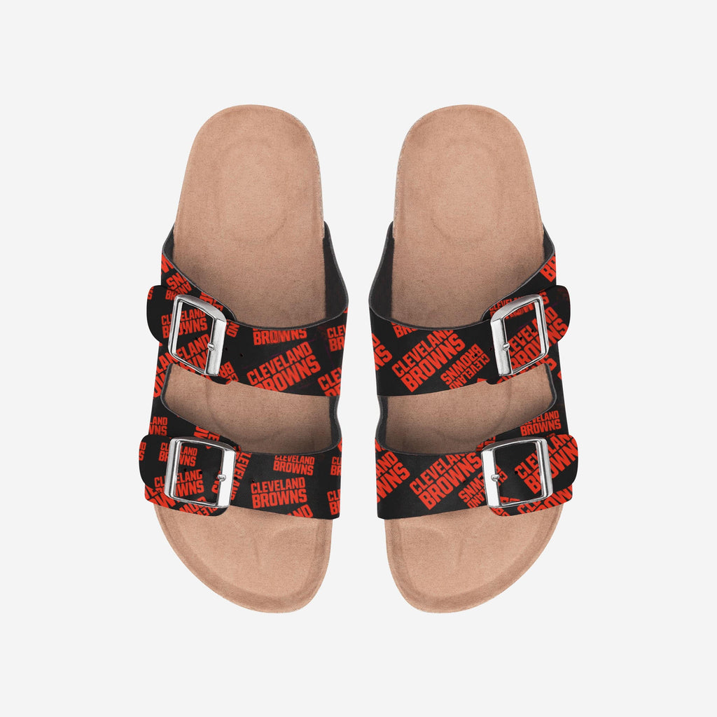 Cleveland Browns Womens Mini Print Double Buckle Sandal FOCO S - FOCO.com
