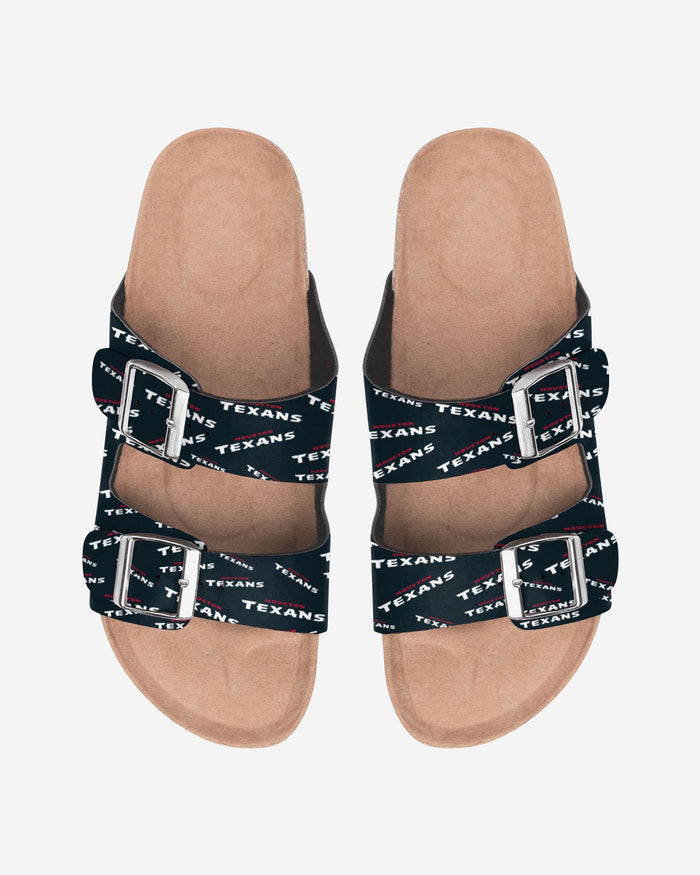 Houston Texans Womens Mini Print Double Buckle Sandal FOCO S - FOCO.com