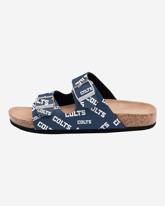 Indianapolis Colts Womens Mini Print Double Buckle Sandal FOCO - FOCO.com