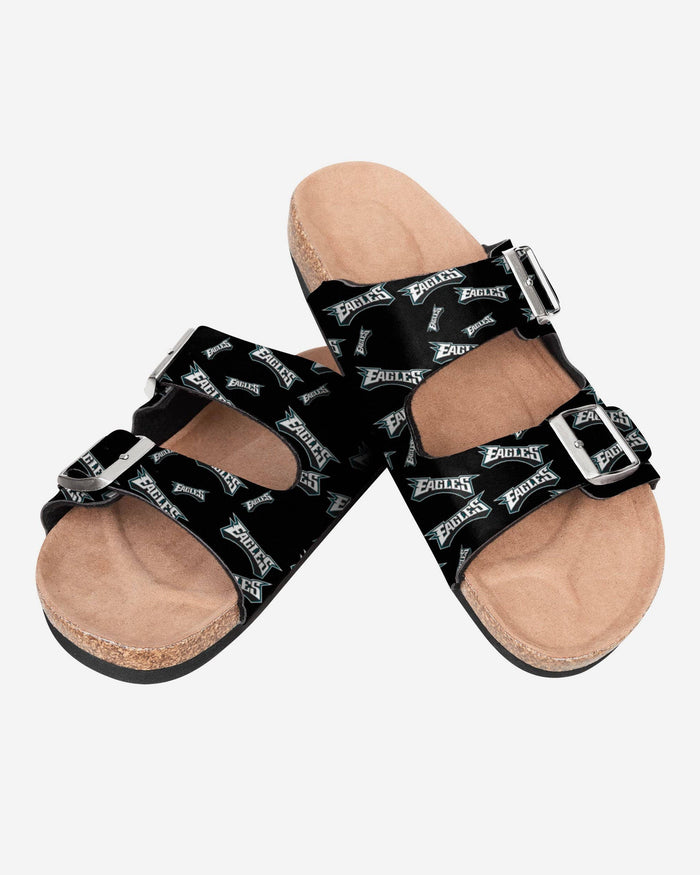 Philadelphia Eagles Womens Mini Print Double Buckle Sandal FOCO - FOCO.com