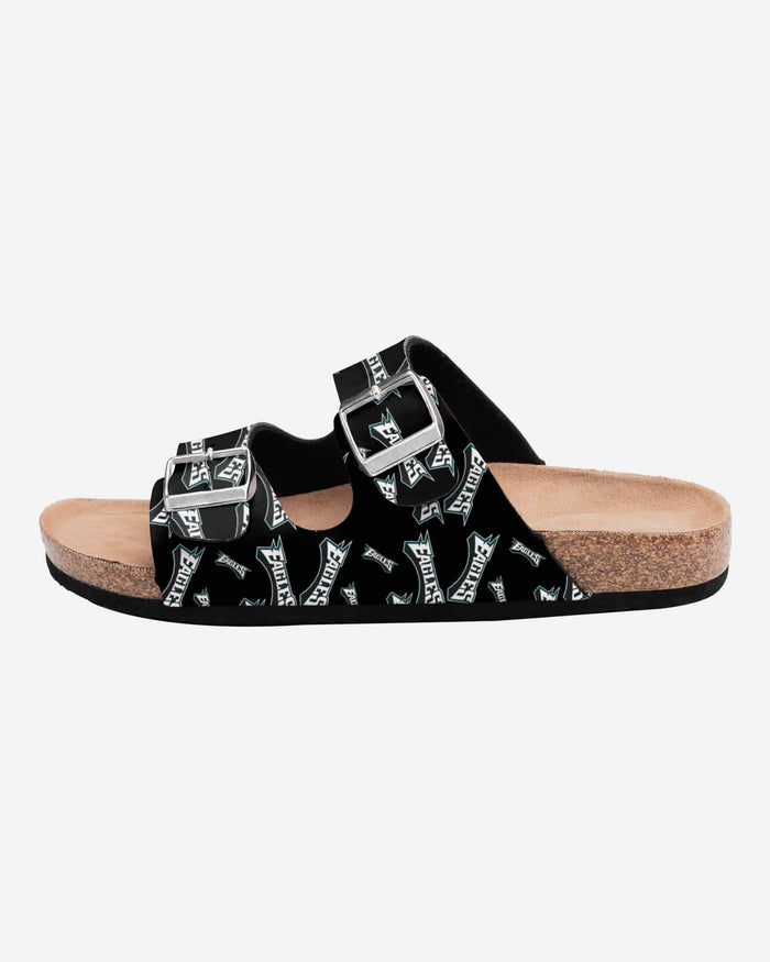 Philadelphia Eagles Womens Mini Print Double Buckle Sandal FOCO - FOCO.com