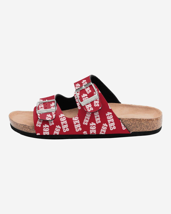 San Francisco 49ers Womens Mini Print Double Buckle Sandal FOCO - FOCO.com