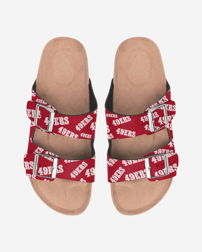 San Francisco 49ers Womens Mini Print Double Buckle Sandal FOCO S - FOCO.com